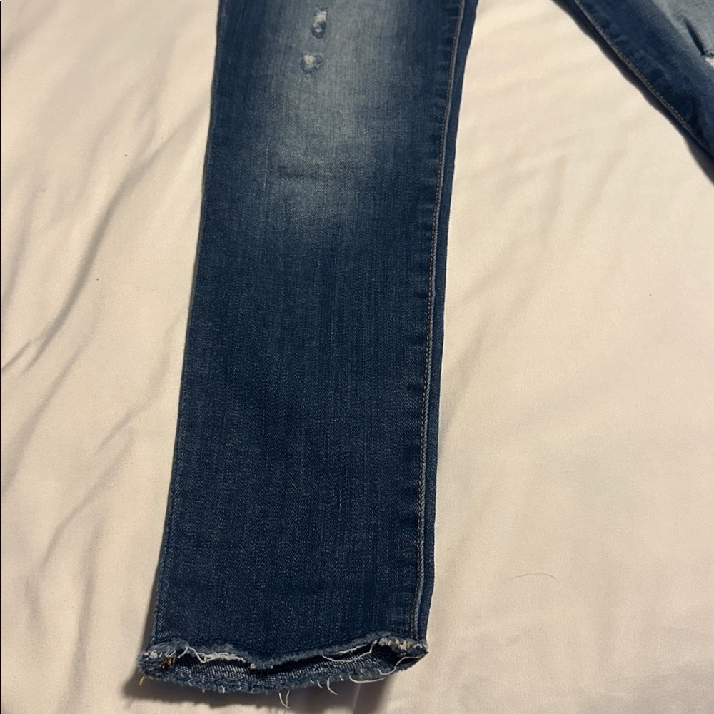 GAP Slim Stretch High Rise Distressed Ankle Jeggings 10 Slim - Picture 2 of 8